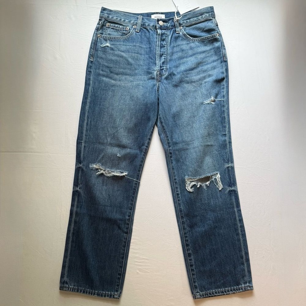 Pistola Denim‎ - Charlie Distressed Straight Ankle Jean | Women's 29 NWT - Picture 2 of 6